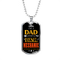 I'm A Dad And A Diesel Mechanic Dog Tag Stainless Steel or 18k Gold 24" Chain-Express Your Love Gifts