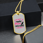 I'm a Dog Mom Necklace Stainless Steel or 18k Gold Dog Tag 24" Chain-Express Your Love Gifts