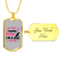 I'm a Dog Mom Necklace Stainless Steel or 18k Gold Dog Tag 24" Chain-Express Your Love Gifts