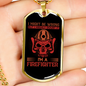 I'm A Firefighter Gift Stainless Steel or 18k Gold Dog Tag 24" Chain-Express Your Love Gifts