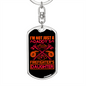 I'm A Firefighter'S Daughter Keychain Stainless Steel or 18k Gold Dog Tag Keyring-Express Your Love Gifts
