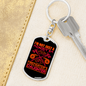 I'm A Firefighter'S Daughter Keychain Stainless Steel or 18k Gold Dog Tag Keyring-Express Your Love Gifts