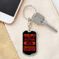 I'm A Firefighter'S Daughter Keychain Stainless Steel or 18k Gold Dog Tag Keyring-Express Your Love Gifts