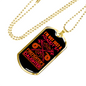 I'm A Firefighter'S Daughter Necklace Stainless Steel or 18k Gold Dog Tag 24" Chain-Express Your Love Gifts