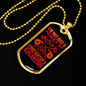I'm A Firefighter'S Daughter Necklace Stainless Steel or 18k Gold Dog Tag 24" Chain-Express Your Love Gifts