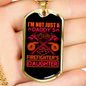 I'm A Firefighter'S Daughter Necklace Stainless Steel or 18k Gold Dog Tag 24" Chain-Express Your Love Gifts