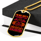 I'm A Firefighter'S Daughter Necklace Stainless Steel or 18k Gold Dog Tag 24" Chain-Express Your Love Gifts