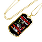 I'm A Firefighter'S Son Firefighter Gift Stainless Steel or 18k Gold Dog Tag 24" Chain-Express Your Love Gifts