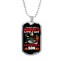 I'm A Firefighter'S Son Firefighter Gift Stainless Steel or 18k Gold Dog Tag 24" Chain-Express Your Love Gifts