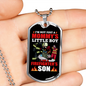 I'm A Firefighter'S Son Firefighter Gift Stainless Steel or 18k Gold Dog Tag 24" Chain-Express Your Love Gifts