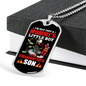 I'm A Firefighter'S Son Firefighter Gift Stainless Steel or 18k Gold Dog Tag 24" Chain-Express Your Love Gifts