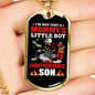 I'm A Firefighter'S Son Firefighter Gift Stainless Steel or 18k Gold Dog Tag 24" Chain-Express Your Love Gifts