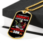I'm A Firefighter'S Son Firefighter Gift Stainless Steel or 18k Gold Dog Tag 24" Chain-Express Your Love Gifts