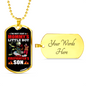 I'm A Firefighter'S Son Firefighter Gift Stainless Steel or 18k Gold Dog Tag 24" Chain-Express Your Love Gifts
