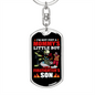 I'm A Firefighter'S Son Keychain Stainless Steel or 18k Gold Dog Tag Keyring-Express Your Love Gifts