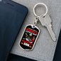 I'm A Firefighter'S Son Keychain Stainless Steel or 18k Gold Dog Tag Keyring-Express Your Love Gifts
