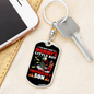 I'm A Firefighter'S Son Keychain Stainless Steel or 18k Gold Dog Tag Keyring-Express Your Love Gifts