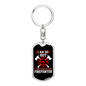 I'm A Hot Firefighter Keychain Stainless Steel or 18k Gold Dog Tag Keyring-Express Your Love Gifts