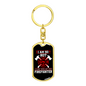 I'm A Hot Firefighter Keychain Stainless Steel or 18k Gold Dog Tag Keyring-Express Your Love Gifts