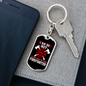 I'm A Hot Firefighter Keychain Stainless Steel or 18k Gold Dog Tag Keyring-Express Your Love Gifts
