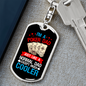 I'm a Poker Dad Gambler Keychain Stainless Steel or 18k Gold Dog Tag Keyring-Express Your Love Gifts