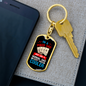 I'm a Poker Dad Gambler Keychain Stainless Steel or 18k Gold Dog Tag Keyring-Express Your Love Gifts
