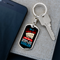 I'm a Poker Dad Gambler Keychain Stainless Steel or 18k Gold Dog Tag Keyring-Express Your Love Gifts