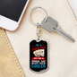 I'm a Poker Dad Gambler Keychain Stainless Steel or 18k Gold Dog Tag Keyring-Express Your Love Gifts