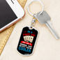 I'm a Poker Dad Gambler Keychain Stainless Steel or 18k Gold Dog Tag Keyring-Express Your Love Gifts
