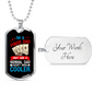 I'm a Poker Dad Gambler Necklace Stainless Steel or 18k Gold Dog Tag 24" Chain-Express Your Love Gifts