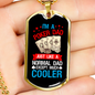 I'm a Poker Dad Gambler Necklace Stainless Steel or 18k Gold Dog Tag 24" Chain-Express Your Love Gifts
