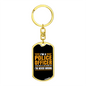 I'm A Police Officer I'm Never Wrong Keychain Stainless Steel or 18k Gold Dog Tag Keyring-Express Your Love Gifts