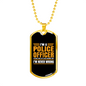I'm A Police Officer I'm Never Wrong Necklace Stainless Steel or 18k Gold Dog Tag 24"-Express Your Love Gifts