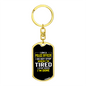 I'm A Police Officer I Stop When I'm Done Keychain Stainless Steel or 18k Gold Dog Tag Keyring-Express Your Love Gifts