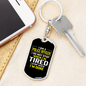 I'm A Police Officer I Stop When I'm Done Keychain Stainless Steel or 18k Gold Dog Tag Keyring-Express Your Love Gifts