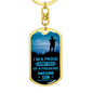I'm A Poud Army Dad Keychain Stainless Steel or 18k Gold Dog Tag Keyring-Express Your Love Gifts