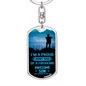 I'm A Poud Army Dad Keychain Stainless Steel or 18k Gold Dog Tag Keyring-Express Your Love Gifts
