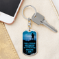 I'm A Poud Army Dad Keychain Stainless Steel or 18k Gold Dog Tag Keyring-Express Your Love Gifts