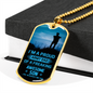 I'm a Proud Army Dad Necklace Stainless Steel or 18k Gold Dog Tag 24" Chain-Express Your Love Gifts