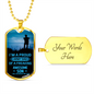 I'm a Proud Army Dad Necklace Stainless Steel or 18k Gold Dog Tag 24" Chain-Express Your Love Gifts