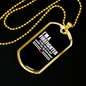 I'm A Retired Firefighter Gift Stainless Steel or 18k Gold Dog Tag 24" Chain-Express Your Love Gifts