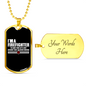 I'm A Retired Firefighter Gift Stainless Steel or 18k Gold Dog Tag 24" Chain-Express Your Love Gifts