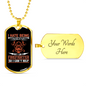 I'm A Sexy Firefighter Gift Stainless Steel or 18k Gold Dog Tag 24" Chain-Express Your Love Gifts