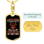 I'm A Sexy Firefighter Keychain Stainless Steel or 18k Gold Dog Tag Keyring-Express Your Love Gifts