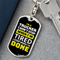 I'm A Trucker I Don'T Stop Swivel Keychain Dog Tag Stainless Steel or 18k Gold-Express Your Love Gifts