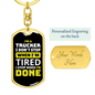 I'm A Trucker I Don'T Stop Swivel Keychain Dog Tag Stainless Steel or 18k Gold-Express Your Love Gifts