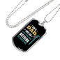 I'm An Electrician Dad Necklace Stainless Steel or 18k Gold Dog Tag 24" Chain-Express Your Love Gifts