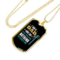 I'm An Electrician Dad Necklace Stainless Steel or 18k Gold Dog Tag 24" Chain-Express Your Love Gifts