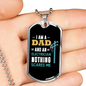 I'm An Electrician Dad Necklace Stainless Steel or 18k Gold Dog Tag 24" Chain-Express Your Love Gifts