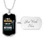 I'm An Electrician Dad Necklace Stainless Steel or 18k Gold Dog Tag 24" Chain-Express Your Love Gifts